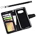 Arae Magnetic Wallet, Compatible with MagSafe Wallet, for iPhone 15/14/13/12 Series, Adjustable Stand with 4 Card Holder, Magsafe Accessories, PU Leather
