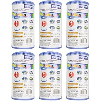 (Pack of 6) Intex 29000E/59900E Easy Set Pool Replacement Type A or C Filter Cartridge