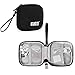 BUBM Carrying Case Storage Bag for Earphones/Charger Cables/USB Plugs and Other Mobile Accessories, Black