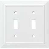 Franklin Brass W35244-PW-C Classic Architecture Double Switch Wall Plate/Switch Plate/Cover, White