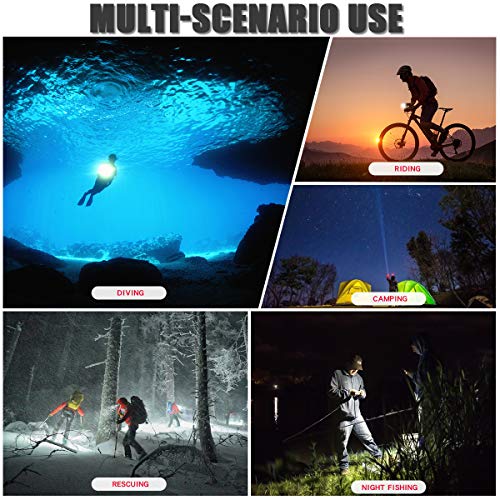 Wolfway Dive Light, Diving Lights Underwater Wrist Flashlight Holder