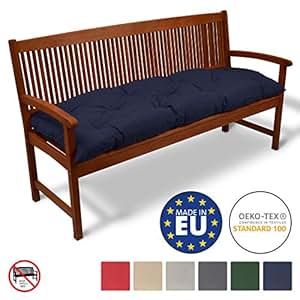 Beautissu Cojines para Bancos Flair BK 100x50 cm Cómodo Acolchado Banco