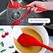 Silicone Spatula, Zhuper, 3 piece-Baking Spoon & Spatulas,Non-stick,Heat Resistant Flexible Rubber Spatulas with Stainless Steel Core (Red)