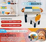 HH Home Hut Kids Building Block Table & Chair Set with Storage view 2