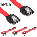 Sata Cable SATA III 6.0 Gbps 7pin Female to Female Data Cable with Locking Latch for Hdd-6pcs Sata Cable