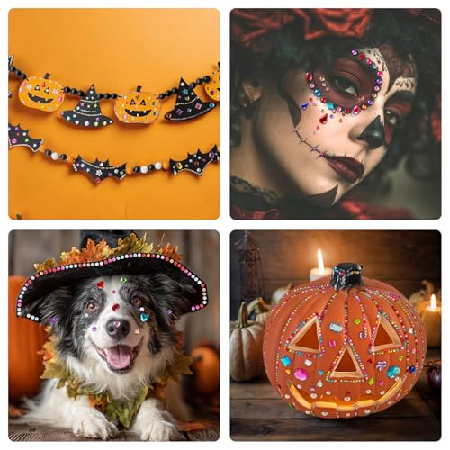 2774pcs Gem Stickers Jewels for Crafts, Self Adhesive Rhinestone Jewel Stick on Gems, Acrylic Bling Heart Stickers, Craft Supplies for Kids