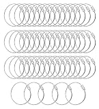 WZT 50 PCS Length: 8.5in Stainless Steel Wire Ring Keychain Cable Key Luggage tag Rope Ring for Outdoor Hiking Hanging Luggage Tag Keyrings and ID Tag Keepers Key Holder Smart Key Ring Organizes