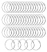 WZT 50 PCS Length: 8in Stainless Steel Wire Ring Keychain Cable Key Luggage tag rope Ring for Outdoor Hiking Hanging Luggage Tag Keyrings and ID Tag Keepers Key Holder Smart Key Ring Organizes