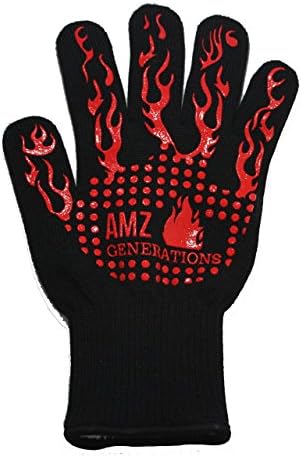 Extreme Heat Resistant Gloves and Oven Mitts, 932°F (EN407) 14 Inches Extra Long and Thick for Better Forearm Protection BBQ Gloves for Grilling, Cooking, Fireplace, Barbecue, Hot Pot Holders
