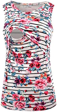 Chulianyouhuo Women’s Sleeveless Maternity Breastfeeding and Nursing Tank top Cami Vest