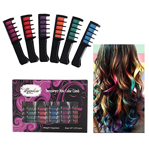 Maydear Temporary Hair Color Comb Washable Hair Chalk For Hair Dye
