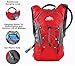 Drift Hydration Backpack with 2 Liter Water Bladder Fits Men & Women (Red with Insulated Tube Sleeve and Quick Disconnect)