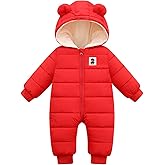 LAVIQK Newborn Snowsuit Baby's Romper Jumpsuit Winter Coats Warm Down Coat Cute Padded Windproof Onesie for infant girls boys