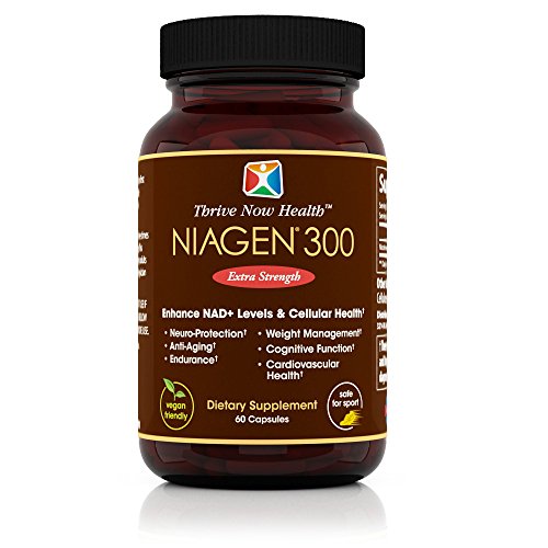 Thrive Now Health – Niagen 300 Nicotinamide Riboside, Patented Energy Booster, 300mg Extra Strength, Highest Potency Capsules, Best NAD+ Booster (60 Capsules) Thrive Now Health – Niagen 300 Nicotinamide Riboside, Patented Energy Booster, 300mg Extra Strength, Highest Potency Capsules, Best NAD+ Booster (60 Capsules)