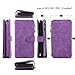 MODOS LOGICOS Case for Samsung Galaxy S10 Plus [Detachable Wallet Folio][2 in 1][Zipper Cash Storage][14 Card Slots 1 Photo Window] PU Leather Purse with Removable Inner Magnetic TPU Case - Purple