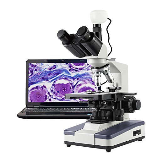 UPC 602668118808, Hecate 200SM Multi-Function Trinocular Compound Bilolgical Digital Microscope,40X-2500X Magnification,Includes 5.0MP Camera and Software