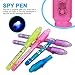 WYAO Invisible Ink Pen, Spy Pen with UV Light Magic Marker Kid Pens for Secret Message and Party Favor Bag Goody Stuffer (4)