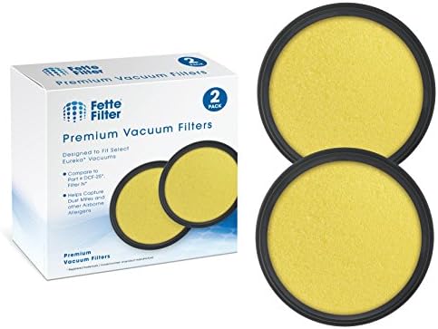 Fette Filter - 4pk Replacement Dust Cup Filters, compatible with Eureka DCF25, Compare to Part 67600 & 82982-2 for AS1100A, 5400, AS3001 Series Vacuums.