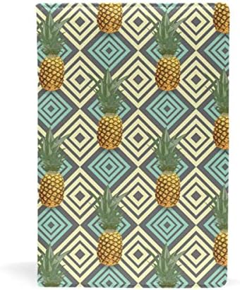 Tropical Yellow Pineapples Exotic Stripe Book Covers School Book Protector Protect Against Wear 8.7×5.8in