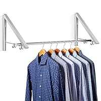 Aluminum Clothes Hanging System Wall Mounted Folding Clothes Hanger Retractable Easy Installation Home Storage Organizer (2)