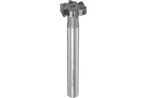 uxcell T-Slot Milling Cutters, 8mm Depth 25mm Cutting Dia 12mm Shank Tungsten Carbide Tip 6 Flutes T Slot End Mill for Stainl