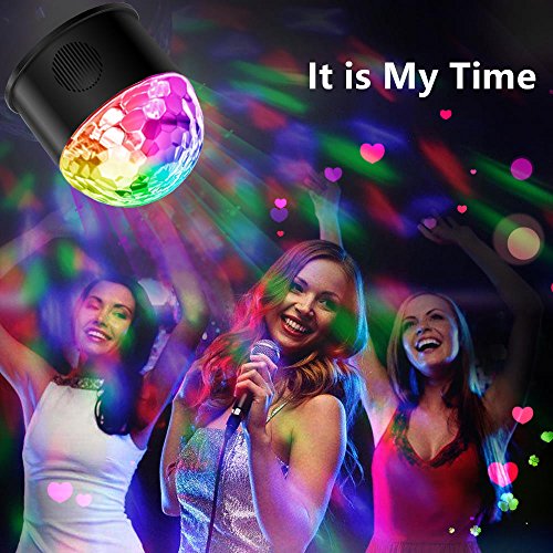Party Lights Disco Strobe Ball 2018 New Generation Sound Activated Rotating with USB Charging Bluetooth Speaker Machine Remote Control 9 Colors Lighting for DJ birthday Dancing Wedding - Thumbnail 2