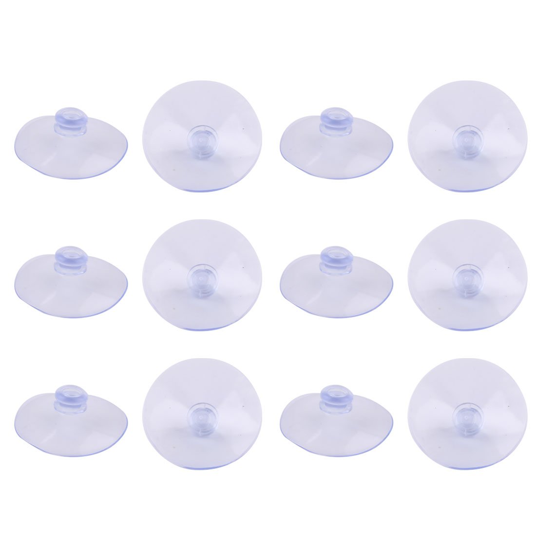 Sourcingmap Rubber Dormitory Door Glass Mirror Sucker Pad Suction Cups 2 Inch Dia 12pcs Clear Color