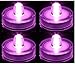Bright Led Underwater Submersible Waterproof Floral Decoration Tea Light Candle for Wedding/party/ Xmas Decoration ( 10 pack Purple circle-shaped )