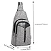 MOSISO Sling Backpack with USB Charging Port, Pure Gray