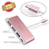 USB-C Multiport Adapter Converter USB 3.0 Type C Hub for New MacBook, ChromeBook Pixel, Nokia N1, Nexus 6/6p and Other Type-C HUB Devices£¬1 USB C Charging Port and 3 USB A Ports