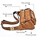 Jack&Chris Leather Fanny Pack Hip Bum Waist Pack Bag for Men&Women, 1804-7