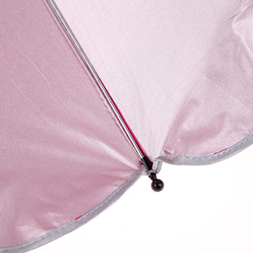 Chinatera Baby Pram Pushchair Buggy Shade Stroller Parasol Sunshade Stroller Umbrella with Universal Clamp (Rose Red)
