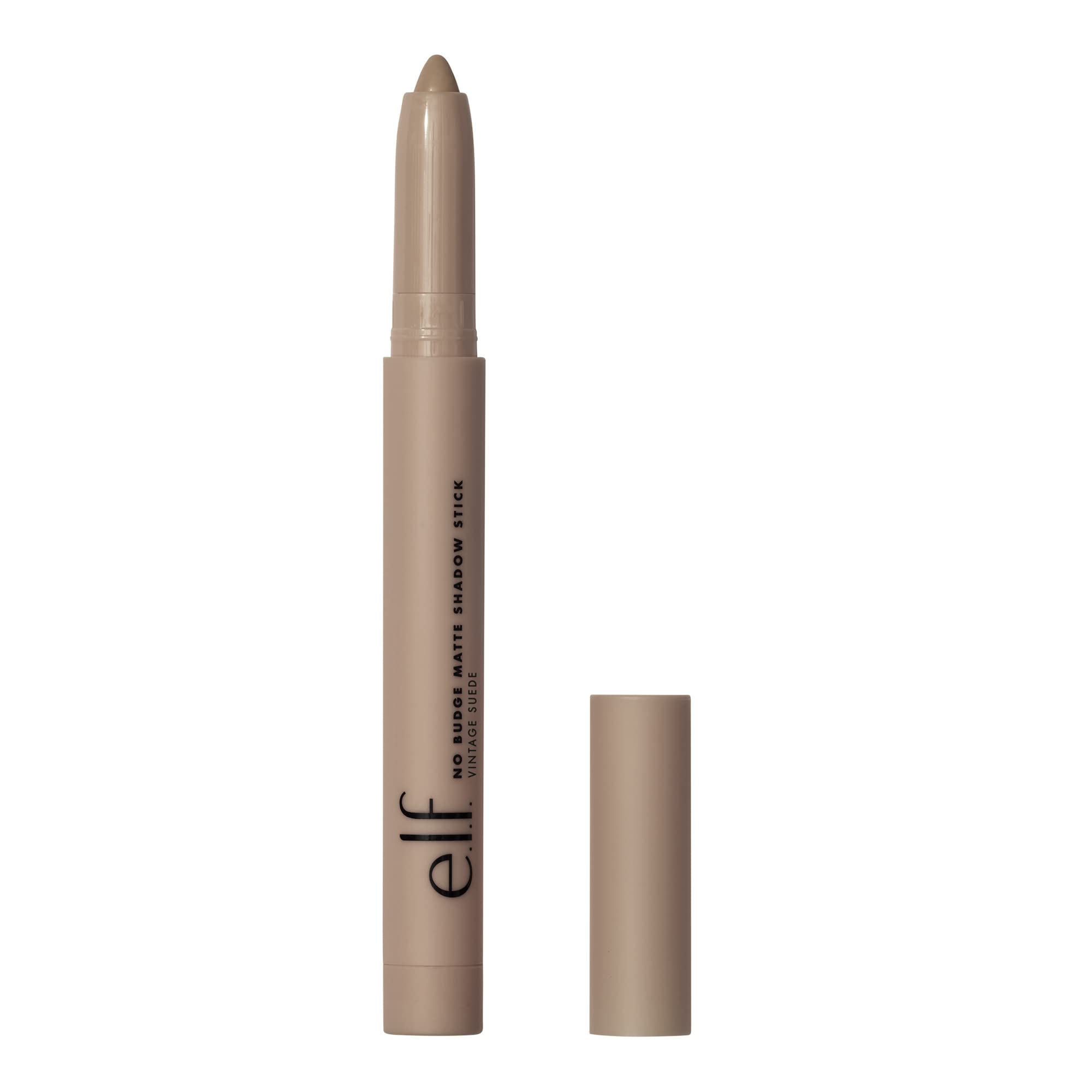 Photo 1 of e.l.f. No Budge Matte Shadow Stick, One-Swipe Cream Eyeshadow Stick, Long-Wear & Crease Resistant, Matte Finish, Vintage Sude