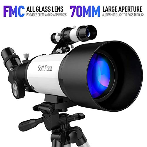 511S 1IbIdL Telescope for Kids Beginners Adults, 70mm Aperture 400mm Ultra HD AZ Mount Astronomical Refracting Telescope for Kids Beginners - Travel Telescope with Carry Bag - Image 4
