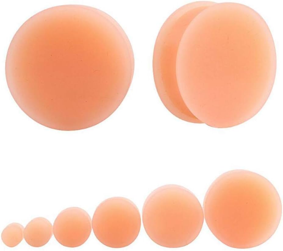 Tunnels Tapers Plugs, Novelty Stud Earrings Gauges Kit, Tapers Tunnels Plugs, 18 Pcs Meat Color Silicone Ear Popular Earrings 3-30Mm
