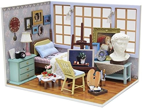 Cuteroom Diy Doll House Miniature Wooden Handmade Model Building Kits Birthday Gift Beautiful time
