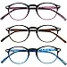 Reading Glasses Set of 3 Great Value Readers Spring Hinge Glasses for Reading Men and Women +3.5