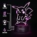 Terrosol Pokemon Pikachu 3D Night Light - Pokemon Gifts - 3D Led Lamp - Acrylic Lamp - 3D Pokemon Pikachu - Optical Illusion Led Light