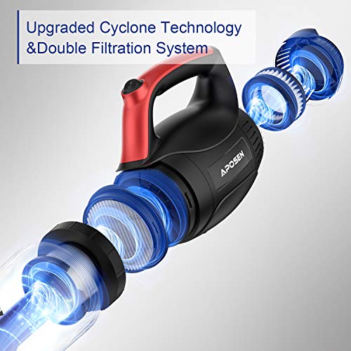 APOSEN Vacuum Cleaner, 500W Powerful Suction, 4in1 Stick Vacuum