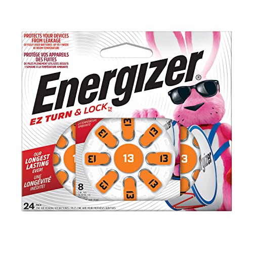 Energizer Hearing Aid Batteries Size 13, Orange Tab, 24 Pack Pricepulse