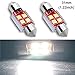 Shangyuan 31mm(1.22inch) Marine LED Bulb Replacement Festoon Bulbs for Navigation Light Boat Anchor Light Starboard Light Bow Light Running Lights 750 Lumens Extremely Bright White 12v (Pack of 2)