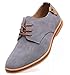 DADAWEN Men's Classic Suede Leather Oxford Dress Shoes Business Casual Shoes Grey US Size 11