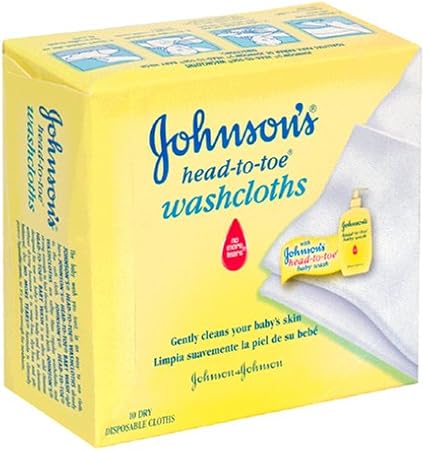 johnson's baby head to toe washcloths
