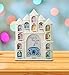Mozlly White Fairy Tales Do Come True Castle Baby First Year Collage Photo Frame Glitter Finish 12 x 9.5 Inch Nursery Room Decor for Little Prince & Princess 1 Month-1 Year Pictures
