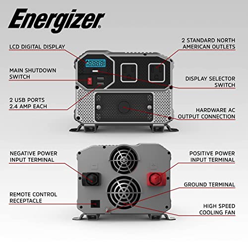 Energizer 4000 Watts Power Inverter Modified Sine Wave Car Inverter