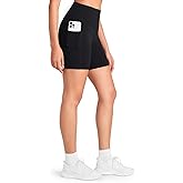 HeyNuts Workout Pro Biker Shorts with Pockets 4''/ 6'', Compression High Waisted Workout Shorts