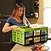 CleverMade CleverCrates 45 Liter Collapsible Storage Bin/Container: Grated Wall Utility Basket/Tote, Kiwi Green