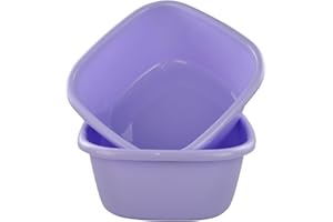 Jekiyo 16 Qt Purple Wash Basin, Large Plastic Tubs, 2-Pack