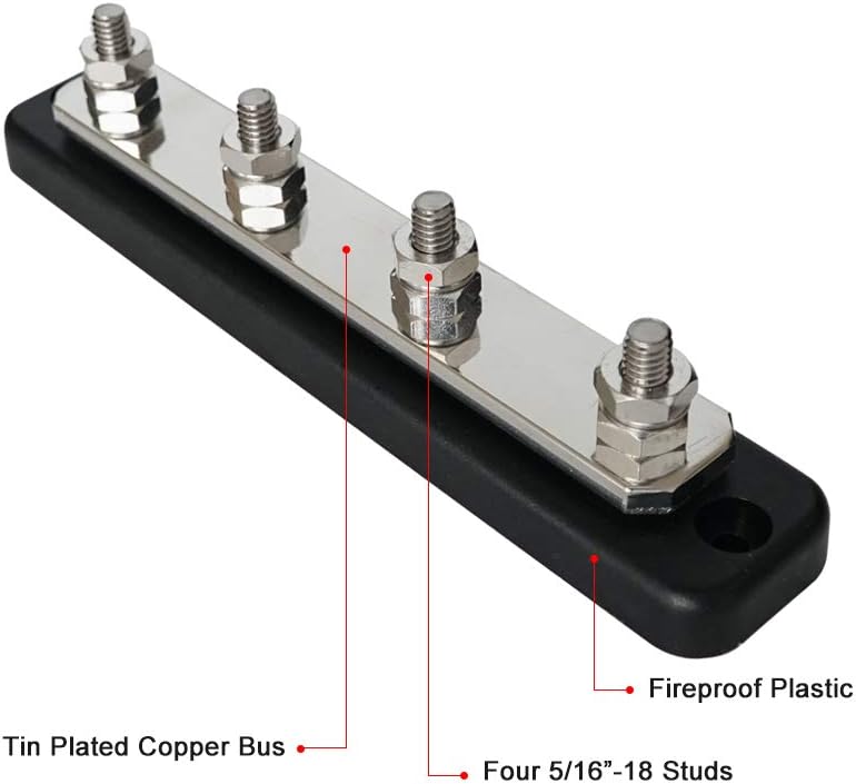 150A DC BusBar Block & Polycarbonate Cover for Car Boat Marine Ground