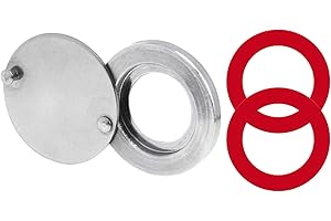 KIBBEH Door Viewer Peephole Cover, Chrome Silver Home Security Protector with Convenient Self-Adhesive Mounting Tools (Large Size)